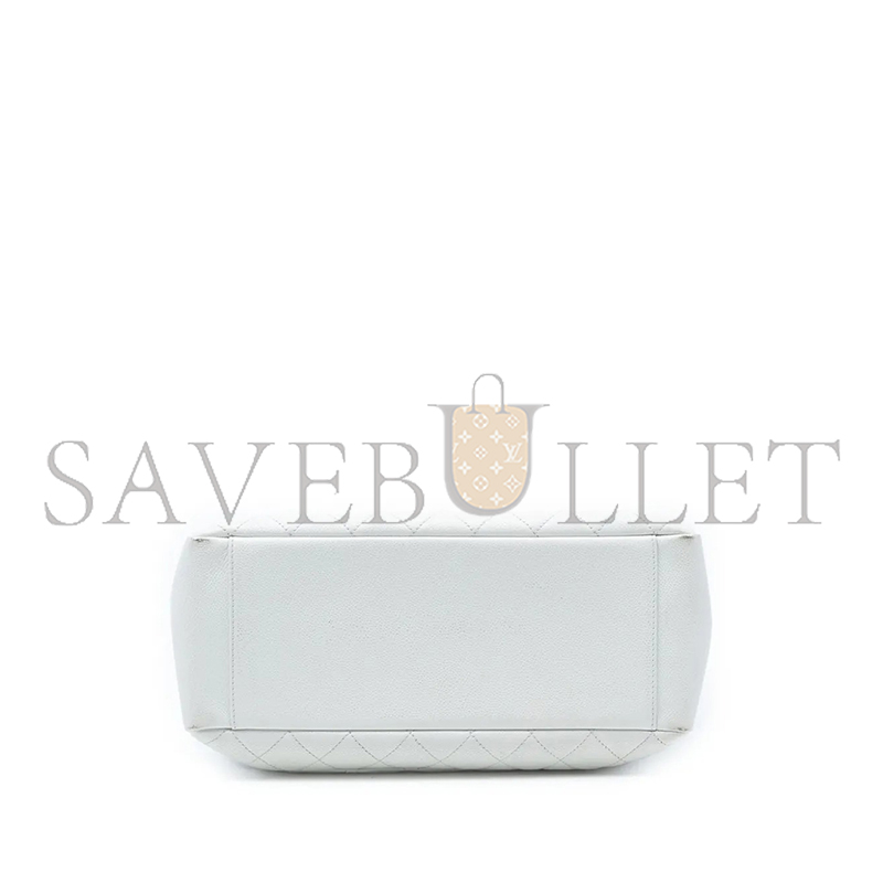 Ch**el caviar quilted grand shopping tote white (34*24*13cm)